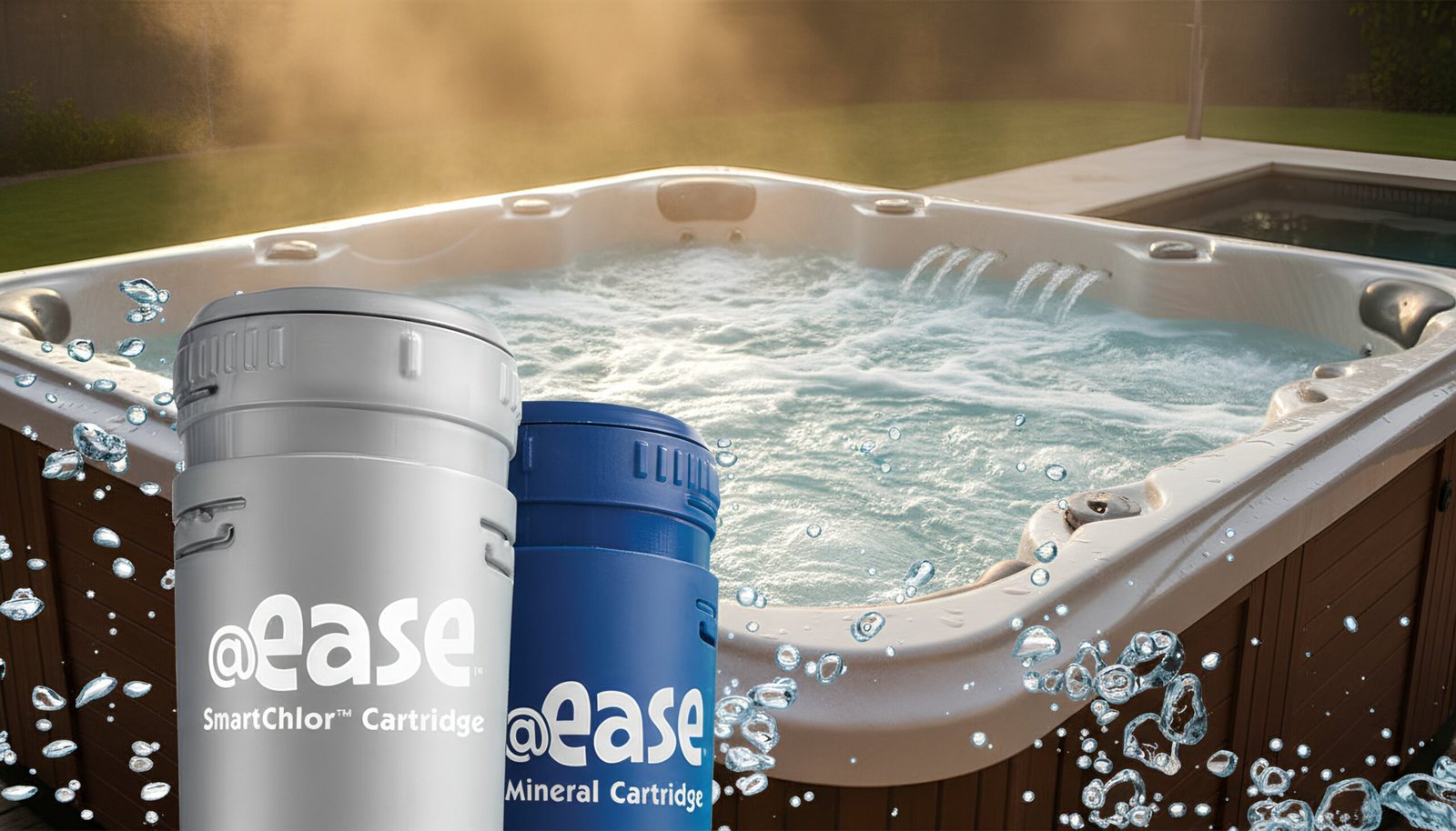 FROG @Ease review - floating SmartChlor sanitizer system in hot tub