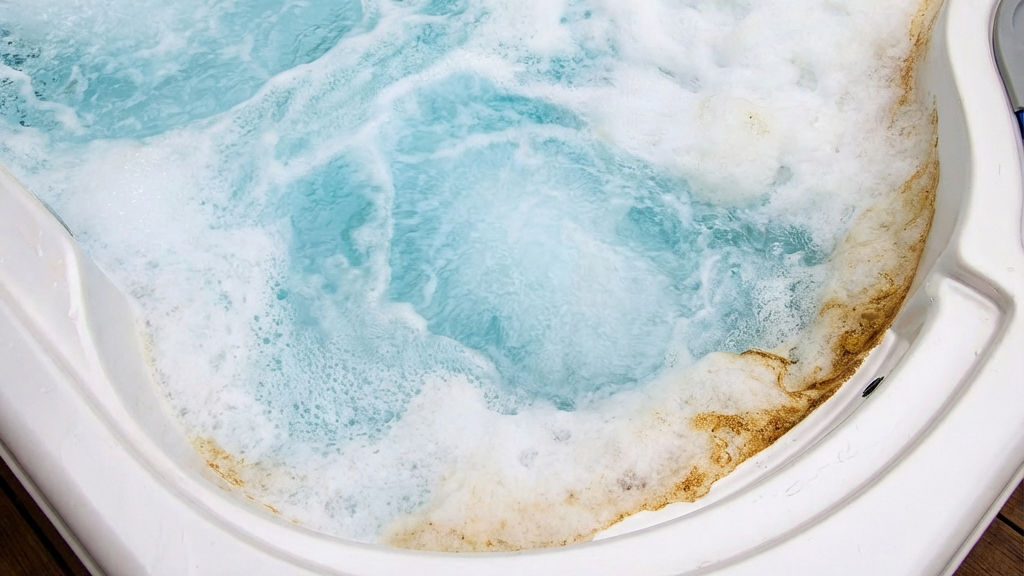 Hot Tub Biofilm being purged