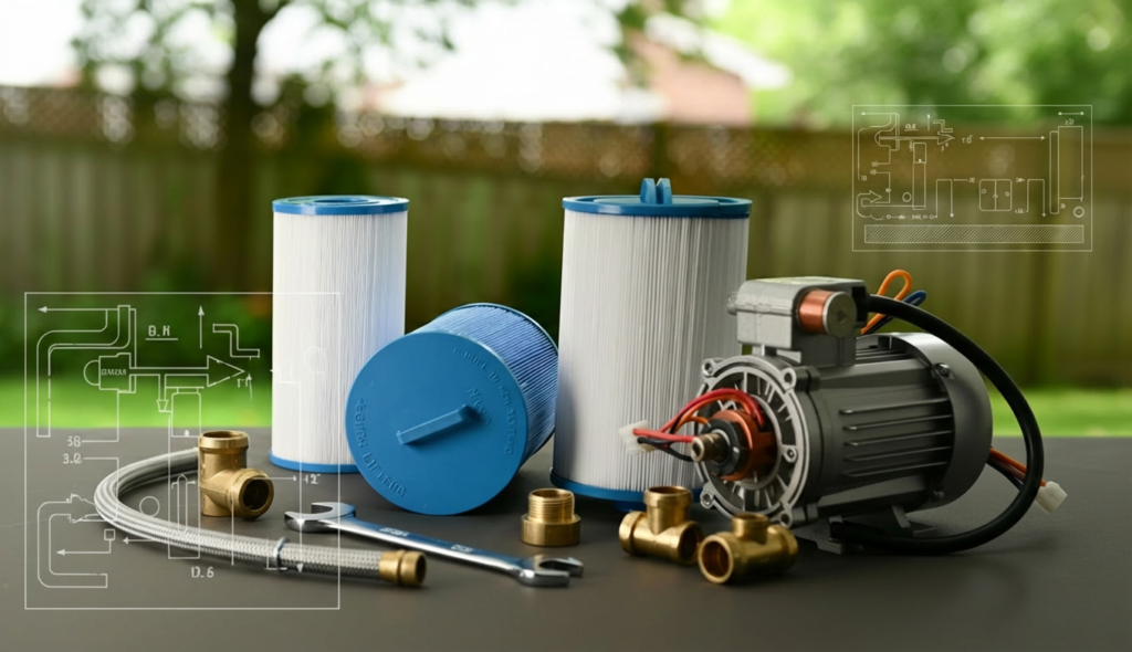 Hot tub horsepower pump system diagram explaining jet performance