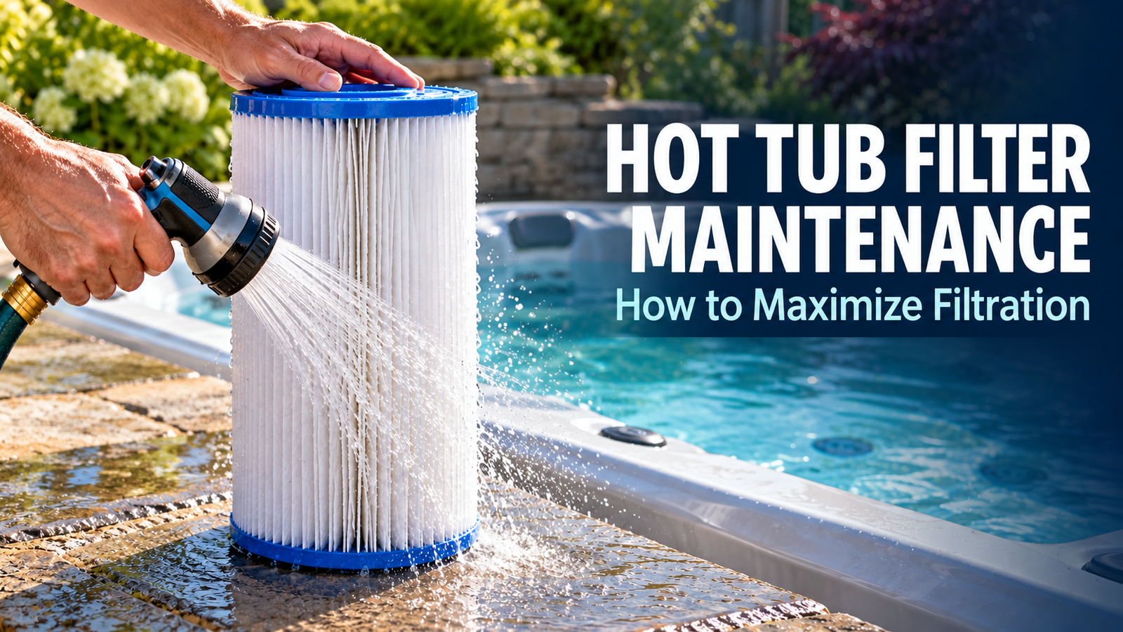 Hot tub filter maintenance